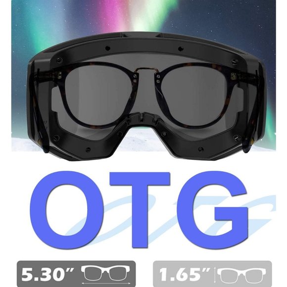 Women OTG Blue Frame Red Anti Fog UV Protection Snowboard Goggles - Picture 7 of 8